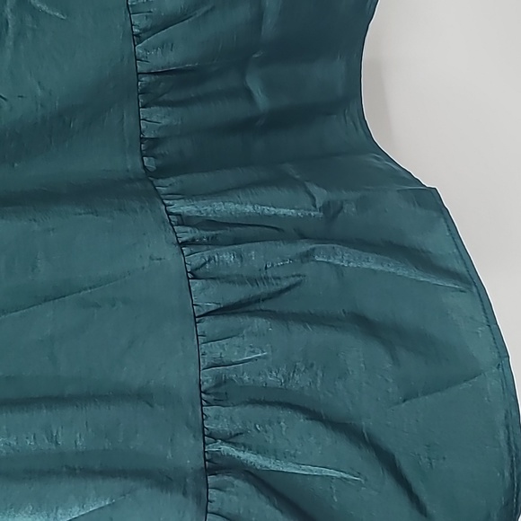 NWT Lucky Brand sea moss satin boho dress medium - Picture 5 of 8